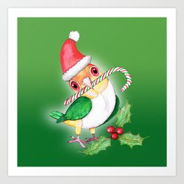 Caique Christmas style Art Print