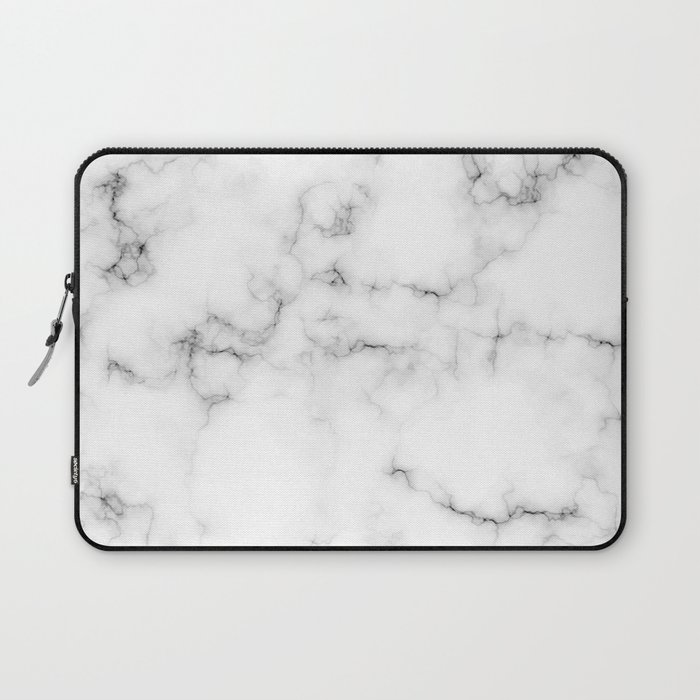 White Marble Laptop Sleeve