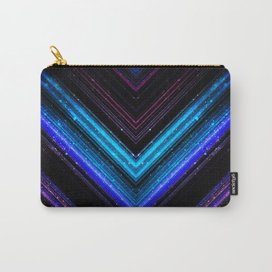 Sparkly metallic blue and purple galaxy lines Carry-All Pouch