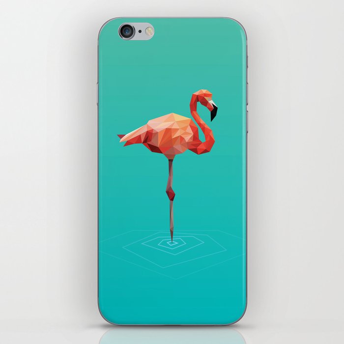Poly Flamingo iPhone Skin