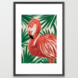 Electric Flamingo  Framed Art Print