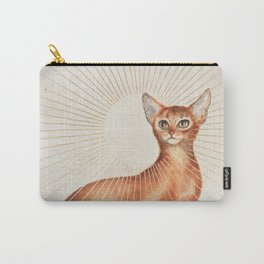 Abyssinian Cat Art Watercolor Painting Carry-All Pouch