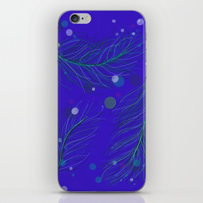 Blue Feather iPhone Skin