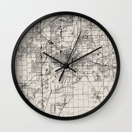 Joliet USA - city map Wall Clock