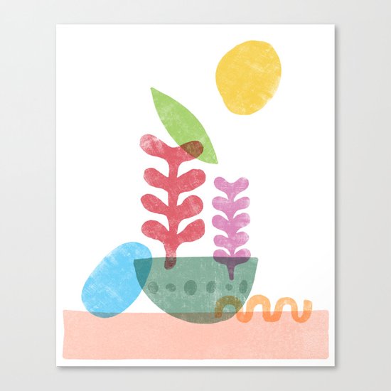 Still Life with Egg & Worm Canvas Print