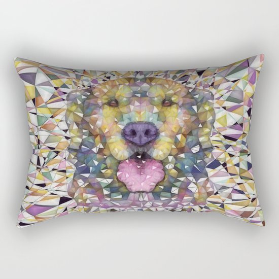 rainbow dog Rectangular Pillow