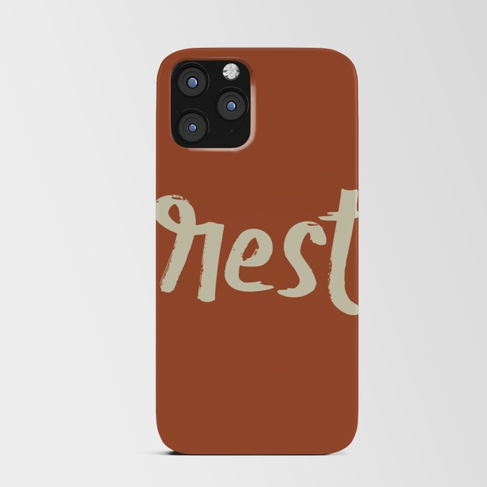 Rest Terracotta Typography iPhone Card Case