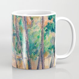 Paul Cézanne - Millstone and Cistern under Trees Coffee Mug | Cistern, Trees, Millstone, Landscape, Impressionism, Artwork, Oiloncanvas, Antique, Vintage, Art 