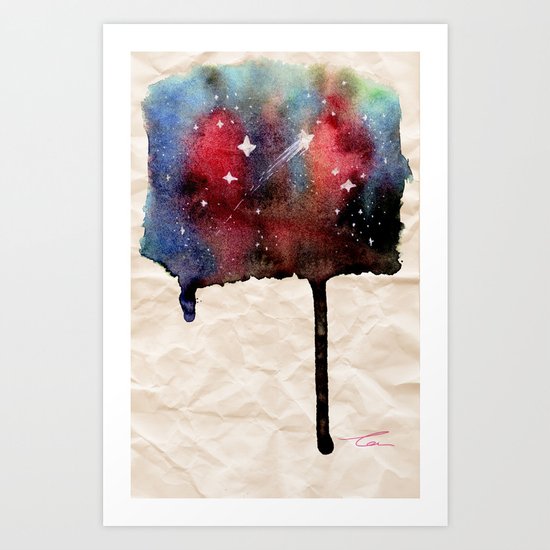 Little Nebula Watercolor Art Print