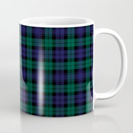 Blackwatch Modern Tartan - Scottish Tartan Coffee Mug | Tartanpattern, Graphicdesign, Scottish, Tartan, Green, Homeoftartan, Blackwatch, Blue 