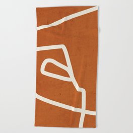 abstract minimal 57 Terracota Beach Towel