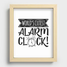 World's Cutest Alarm Clock Recessed Framed Print
