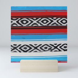 Mexican blanket falsa serape folkart Mini Art Print