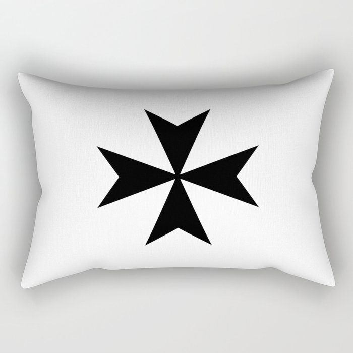 AMALFI CROSS black Rectangular Pillow