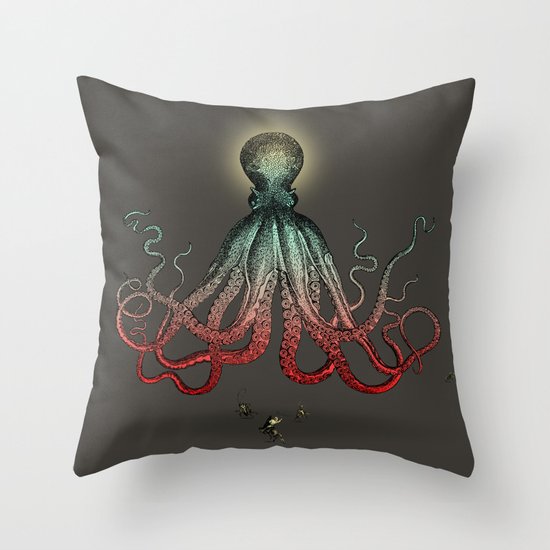 Octoverlord Throw Pillow