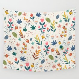 Vintage Style Floral Pattern  Wall Tapestry