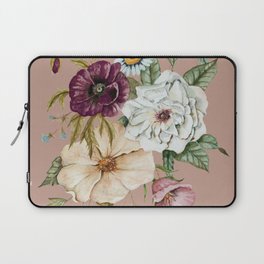 Colorful Wildflower Bouquet on Pink Laptop Sleeve