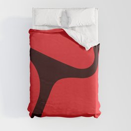 Lady In Red Duvet Cover