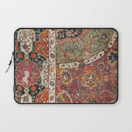 Persian Medallion Rug II // 16th Century Distressed Red Green Blue Flowery Colorful Ornate Pattern Laptop Sleeve