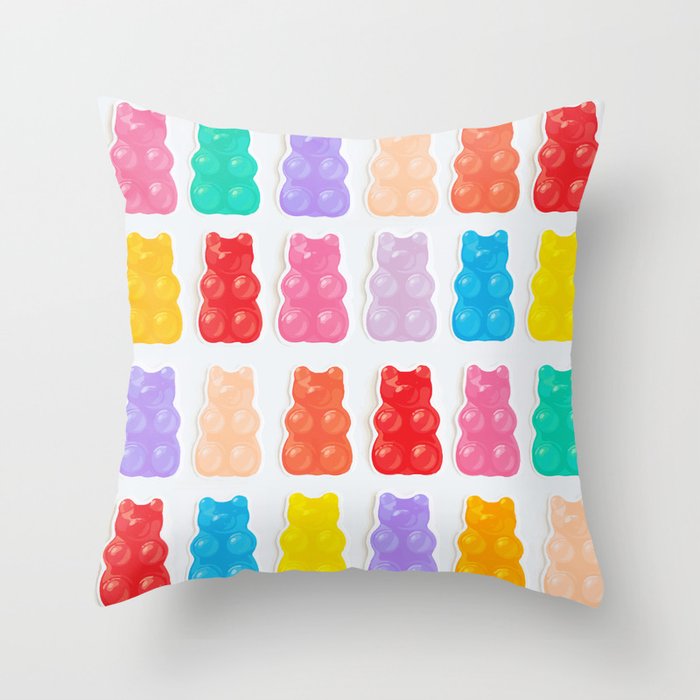 Gummy Bears Throw Pillow