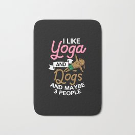 Yoga Dog Beginner Workout Poses Quotes Meditation Bath Mat
