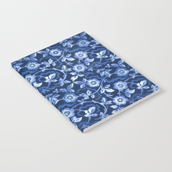 Blue floral pattern Notebook