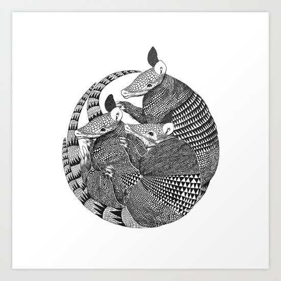 armadillos Art Print