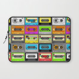 Retro 80s Cassette Tape Pattern Laptop Sleeve