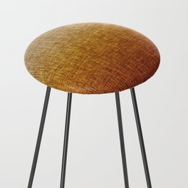 Burnt Orange Ombre Abstract Crosshatch Pattern Counter Stool