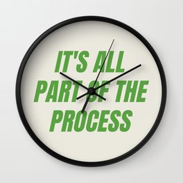 It's all part of the process Wall Clock