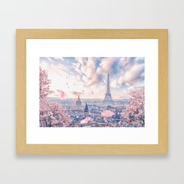 French sakura Framed Art Print