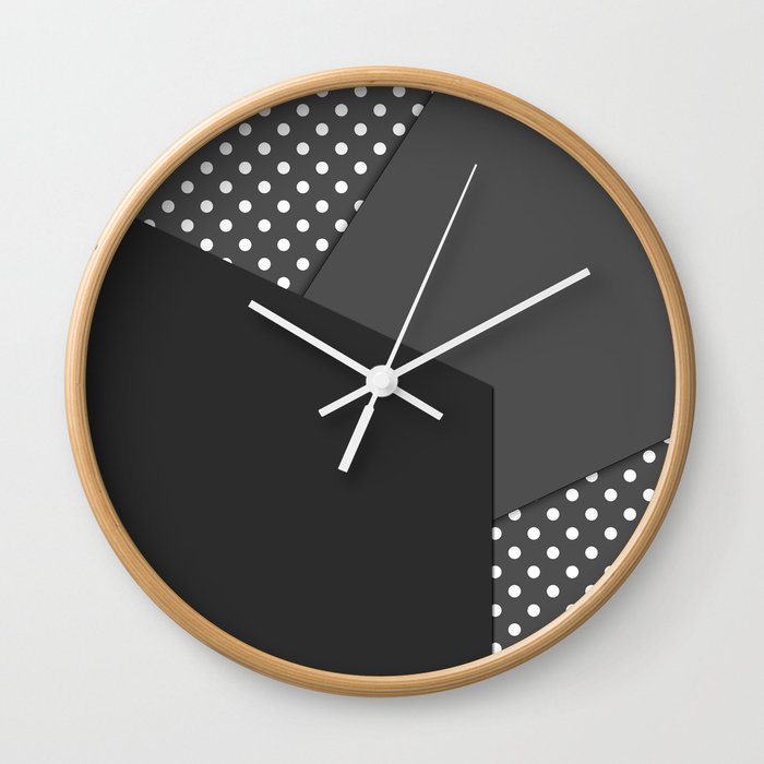 Grey Abstract Abstract Wall Clock By Palitraart Society6
