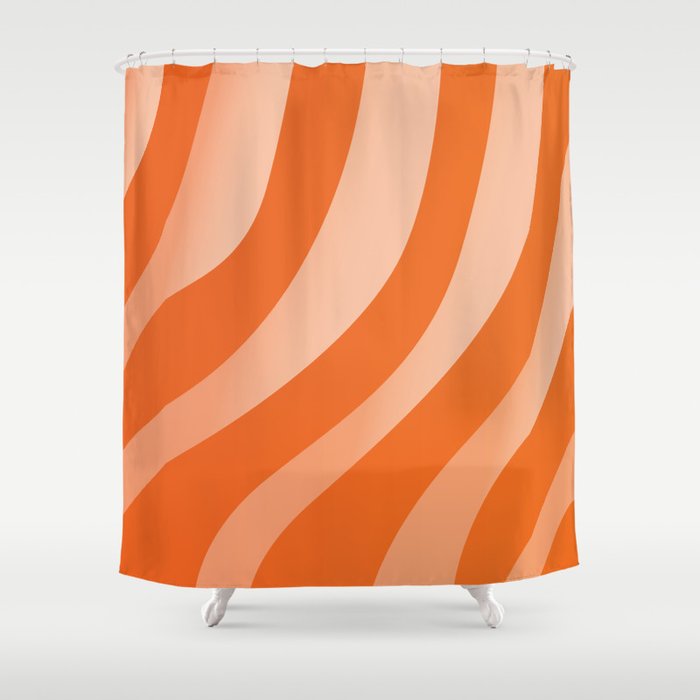 salmon shower curtain