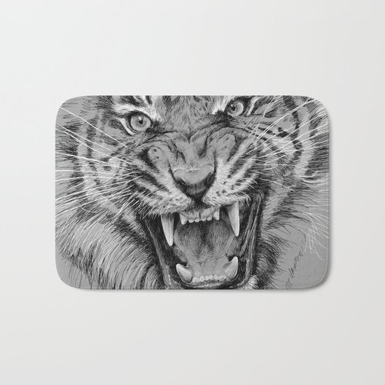 Tiger Portrait Animal Design Bath Mat