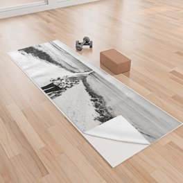 It's a girls world out there; long and winding road inspirational female black and white photograph - photography - photographs Yoga Towel
