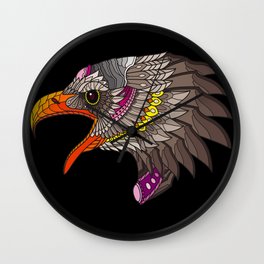 colorful eagle Wall Clock | Eaglelovers, Doodleeagle, Colorfuleagle, Ink, Eagle, Moderneagle, Forhim, Exoticbird, Graphicdesign, Bird 