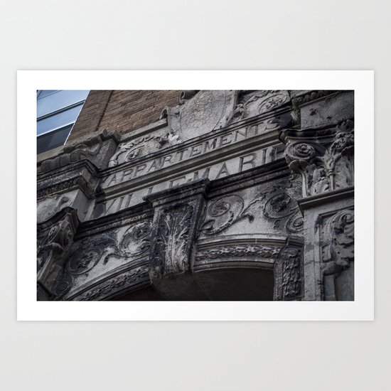 Apartment architecture close up Art Print