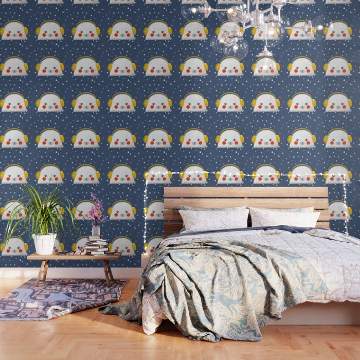 Christmas Baby Seal With Fairy Lights Wallpaper By Happyplum Society6