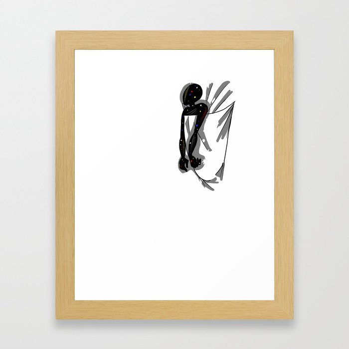 Galaxy Person in a Pocket Framed Art Print