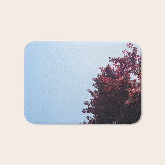 Dear red tree Bath Mat
