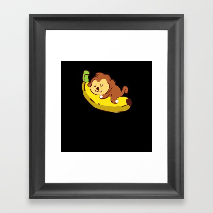 Sleeping Monkey Framed Art Print