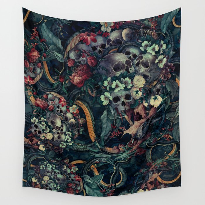 Skulls and Snakes Wall Tapestry