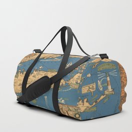 Long Island map.-Vintage Pictorial Map Duffle Bag