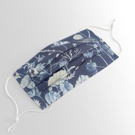 Cyanotype Painting (Roses, Orchids, Tulips, Fern, Fritillarias, etc) Face Mask