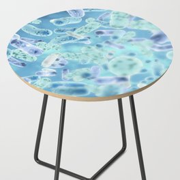 "BACTERIA BURST" MICROSCOPIC Image PHOTO..Microbiology  Side Table