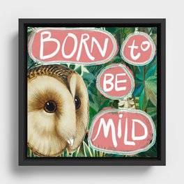 Introverted Owl Framed Canvas