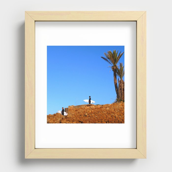 Morocco Surfers Recessed Framed Print