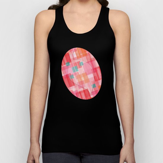 Abstract Red Unisex Tank Top