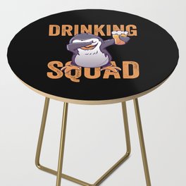 Dabbing Penguin Drinking Squad Side Table