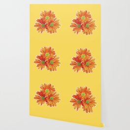 Three flowers yellow orange Wallpaper